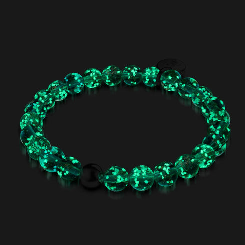 Teal | .925 Sterling Silver | Firefly Glass Bracelet